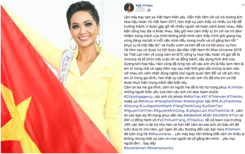 Bức 'tâm thư' trước lúc Hoa hậu H'Hen Niê khởi hành đến 'xứ Chùa Vàng' để tham dự Miss Universe 2018