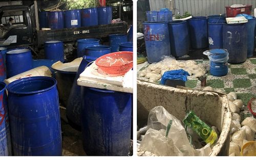 Rùng mình cơ sở ở Sài Gòn 'phù phép' hơn 2 tấn ngó sen, bắp chuối bằng hóa chất độc hại