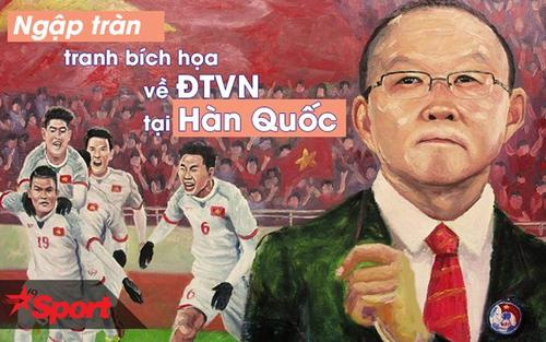 Tràn ngập hình bích họa HLV Park Hang Seo và Việt Nam ở Hàn Quốc