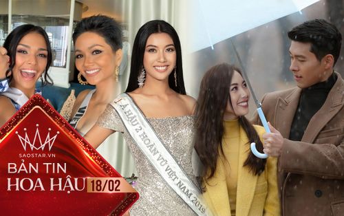 Thúy Vân 'lầy lội' khoe ảnh ôm mỹ nam Hyun Bin, H'Hen Niê kêu gọi fan ủng hộ hoa hậu Puerto Rico