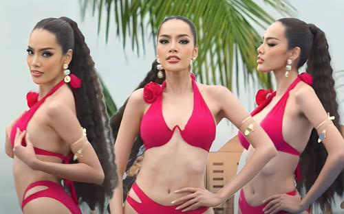 Hoàng Phương diện bikini bốc lửa 'đốt cháy' sàn diễn MGI: Mưa sao làm khó được!