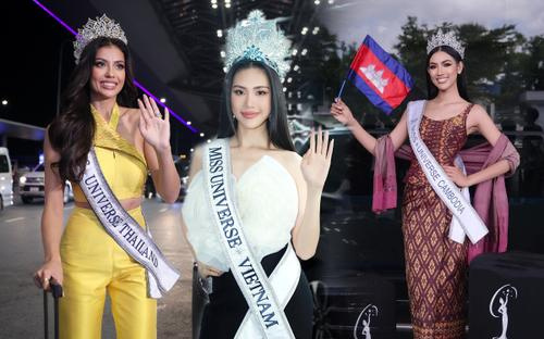 Chấm điểm thời trang sân bay của dàn Miss Universe: Bùi Quỳnh Hoa cân nổi chị đẹp Thái Lan không?