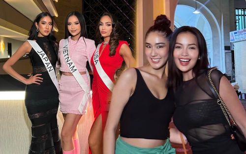 Hoa hậu Ngọc Châu nhí nhố gặp lại bạn cùng phòng tại Miss Universe 2022