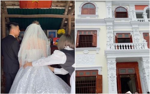 Cô dâu chú rể làm lễ ở nhà mái tranh đơn sơ khiến ai cũng đồng cảm nhưng sự thật phía sau gây ngỡ ngàng