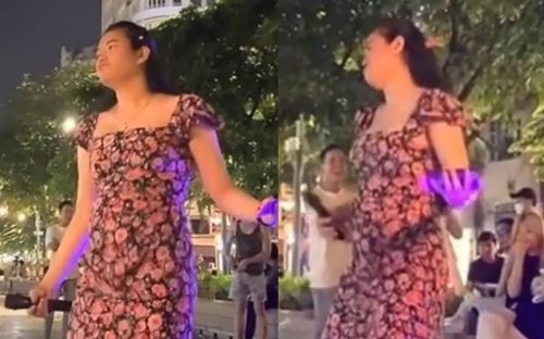 Xôn xao cô gái ôm bụng bầu 'quẩy nát' phố đi bộ: 'Chồng thấy chắc khóc thét'