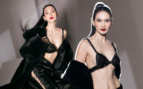Diện 'áo con' nhỏ xíu, siêu mẫu Anh Thư khoe body 'bốc lửa'