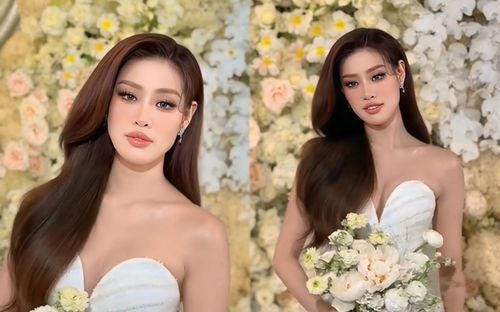 Đám cưới Khánh Vân: Cô dâu diện váy khoe 'gò bồng đảo', đá váy chuẩn bị đón khách