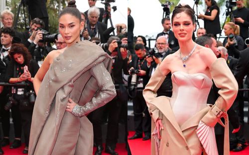 Thảm đỏ Cannes ngày 7: Miss Universe 2015 như quấn chăn lên người, Coco Rocha lộ dấu hiệu lão hoá