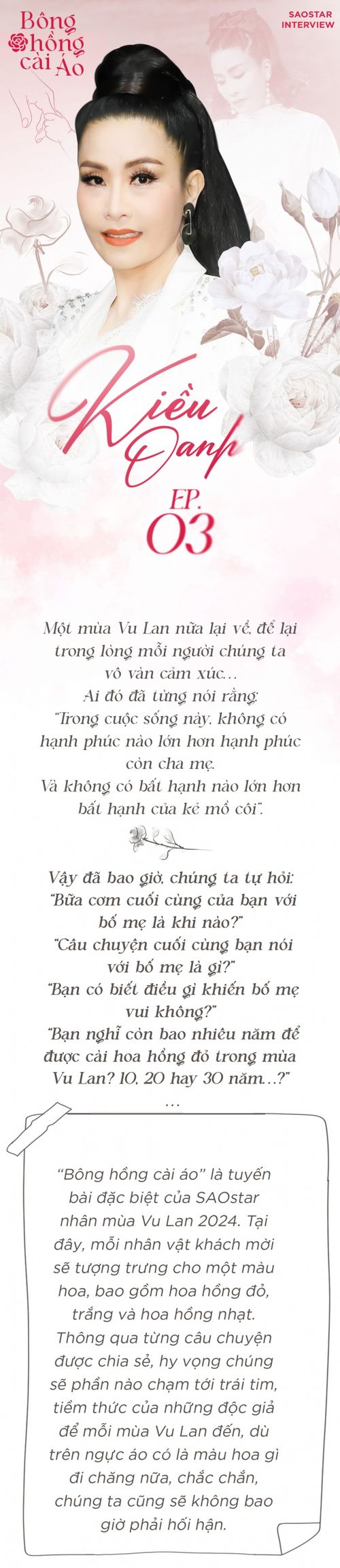 Kiều Oanh: 'Tình thương cha mẹ không biết bao nhiêu kiếp mới trả được'