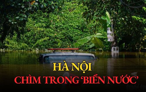 Hàng nghìn căn nhà ở Hà Nội chìm trong 'biển nước'