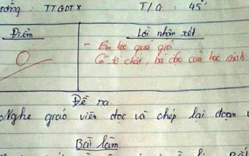 Học trò làm bài kiểm tra bị chấm 0 điểm, biết lý do ai cũng đồng tình với giáo viên