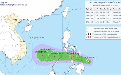 Diễn biến áp thấp nhiệt đới tiến vào Biển Đông, dự báo mạnh lên thành bão