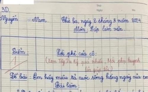 Bài văn tả cuộc sống như phim Tây Du Ký, cô giáo giận tím mặt khi biết học trò nhắc đến mình