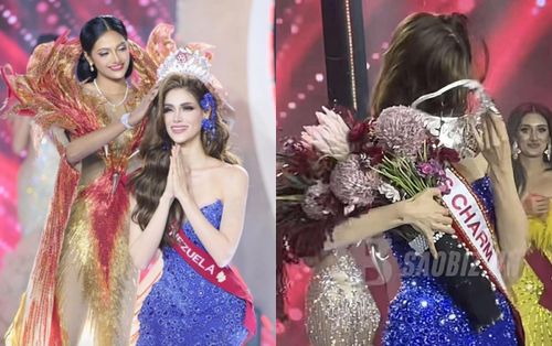 Vừa đăng quang, tân Hoa hậu gặp sự cố bị rớt, móp vương miện gây sốc