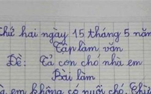 Bài văn khiến cô giáo bất ngờ xen lẫn bất lực, không chấm điểm mà phê đúng 2 từ