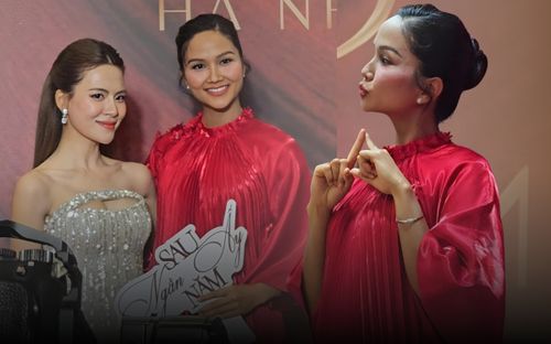 H'Hen Niê diện váy rộng che bụng bầu tại họp báo Hà Nhi?