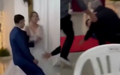 Chú rể ngất xỉu tại đám cưới sau khi thấy nhan sắc cô dâu