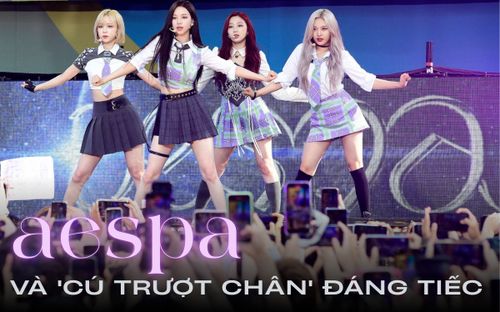 'Cú trượt chân' đáng tiếc của aespa