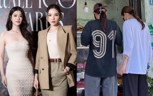 Kỳ Duyên và Thiên Ân đội mũ, đeo khẩu trang kín bưng trong chuyến đi du lịch riêng tư