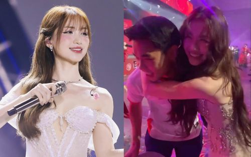 Hòa Minzy công khai ôm Đình Bắc ngay trên sân khấu