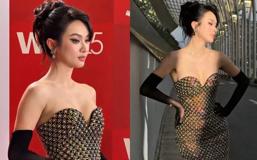 Á hậu Thúy Quỳnh diện đầm cúp ngực 7kg, khoe trọn đường cong cơ thể