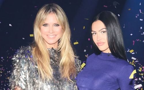 Heidi Klum tỏa sáng trong chiếc váy ngắn lấp lánh kim tuyến