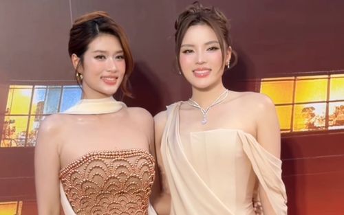 Hoa hậu Thiên Ân tình tứ với Kỳ Duyên giữa chốn đông người, công khai chuyện đưa về nhà