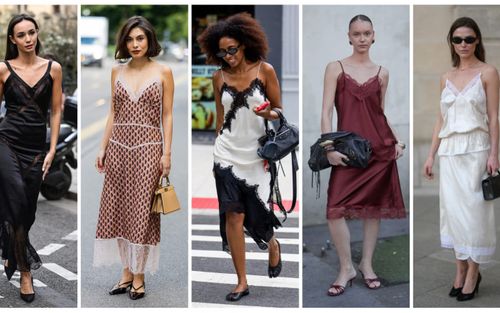 Cách phối đồ với váy liền ren