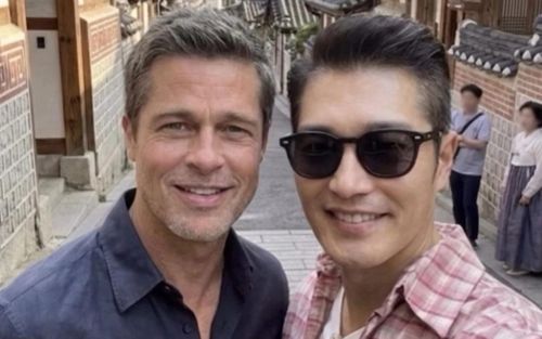 Tranh cãi xoay quanh bức ảnh của Jung Yoon Min với ngôi sao Hollywood Brad Pitt