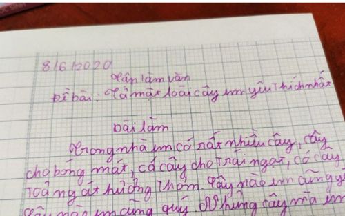 Làm bài văn tả loài cây thích nhất, em học sinh nhắc đến cái tên ai cũng thích
