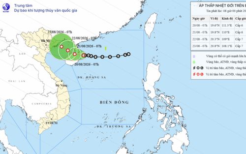 Áp thấp nhiệt đới hướng về Vịnh Bắc Bộ, biển động mạnh