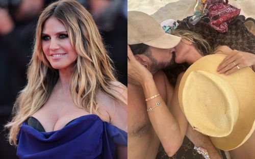 Siêu mẫu Heidi Klum tình tứ 'khoá môi' chồng kém 16 tuổi