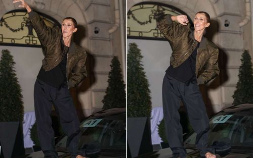 Céline Dion hát và nhảy chân trần trên nóc ô tô giữa vòng vây người hâm mộ ở Paris