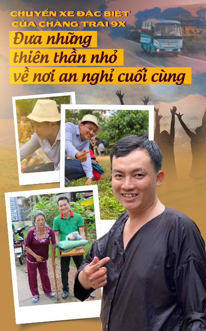 Chuyến xe đặc biệt của chàng trai 9X: Đưa những 'thiên thần nhỏ' về nơi an nghỉ cuối cùng