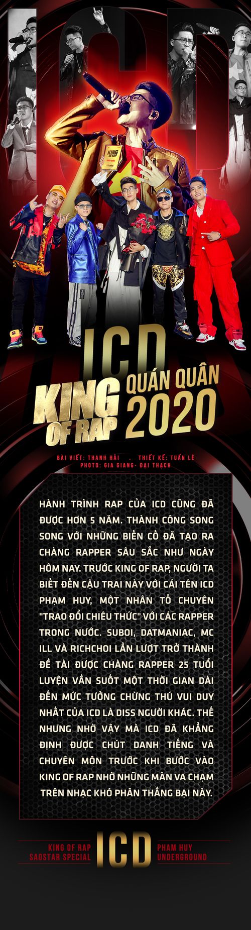 Hành trình đến ngôi vị quán quân King Of Rap của ICD: Kẻ lãng du của thế giới ngầm đã vụt sáng