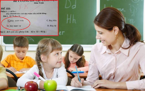 Hỏi số 74 đọc là gì, học sinh chọn đáp án 'bảy mươi bốn' bị gạch sai khiến phụ huynh tranh cãi dữ dội
