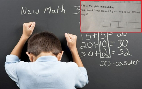 Bài toán đếm số gà khiến phụ huynh ngỡ ngàng: Cho số gà nhà Hoa nhưng lại đi hỏi số gà nhà Long?