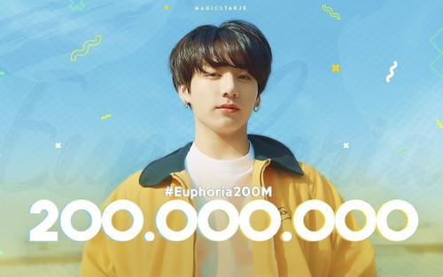 'Euphoria' đạt 200 triệu lượt stream, rinh về 2 kỉ lục mới cóong cho Jungkook và BTS