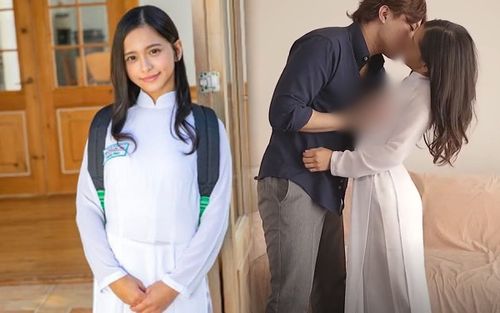 Diện áo dài học sinh và nón lá đóng phim 18+, nữ diễn viên gốc Việt gây bức xúc