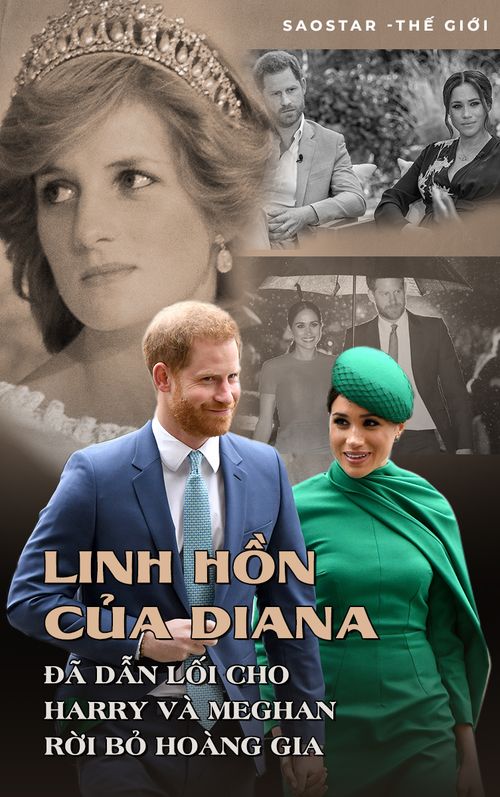 'Linh hồn của Diana đã dẫn lối cho Harry và Meghan rời bỏ Hoàng gia'