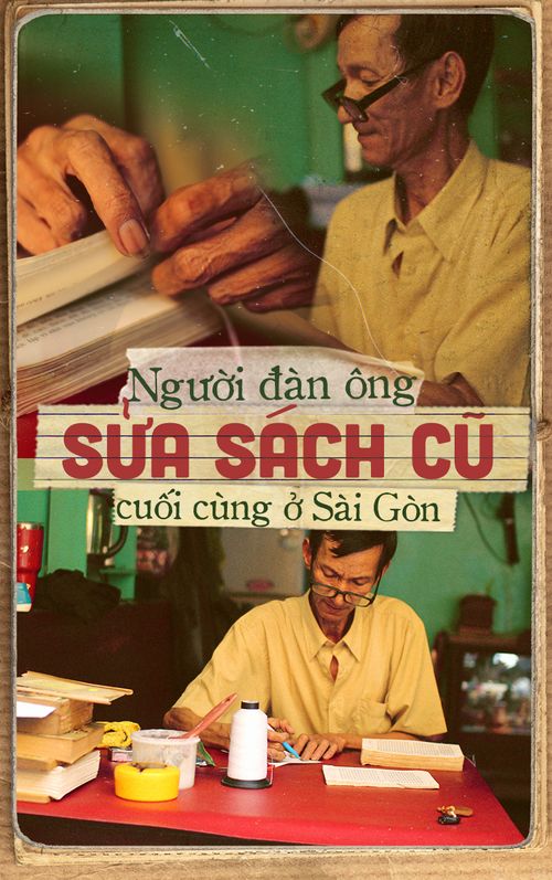 Đôi tay mang 'màu thời gian' của người đàn ông 40 năm làm nghề sửa sách ở Sài Gòn