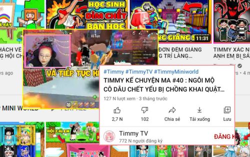 Cục trẻ em đề nghị 'xóa sổ' TIMMY TV - kênh YouTube có nội dung độc hại, ảnh hưởng tới trẻ em