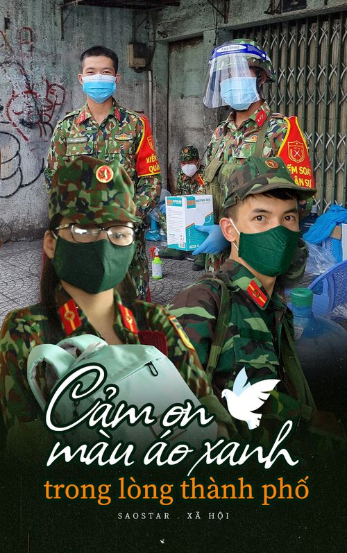 Cảm ơn màu áo xanh trong lòng thành phố