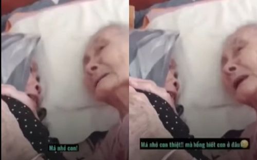 Mẹ già 105 tuổi nức nở khi gặp lại con gái 84 tuổi, chỉ 3 từ 'má nhớ con' mà nhiều người phải rưng rưng