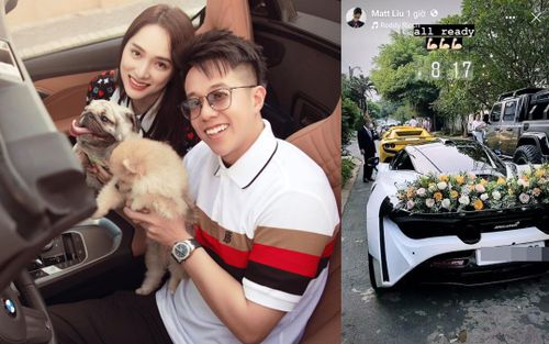 Matt Liu khoe trạng thái 'đã sẵn sàng' bên dàn siêu xe rước dâu, cư dân mạng gọi tên Hương Giang