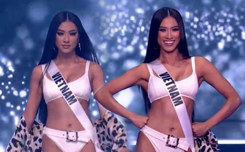 Kim Duyên khoe đường cong bốc lửa, catwalk cực dẻo 'đốt cháy' sân khấu Bán kết Miss Universe 2021