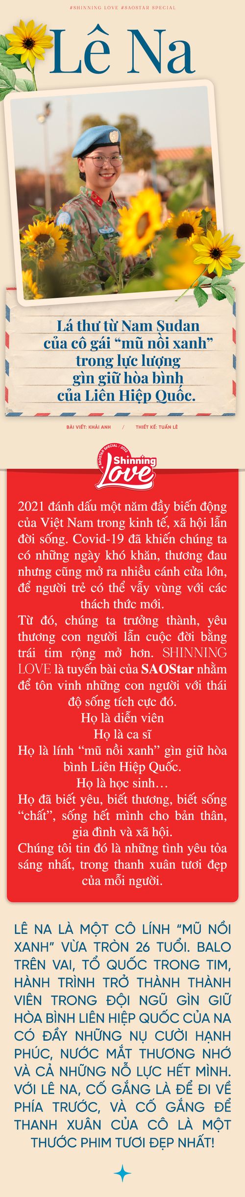 Lá thư từ Nam Sudan của cô gái 'mũ nồi xanh' trong lực lượng gìn giữ hòa bình của Liên Hiệp Quốc