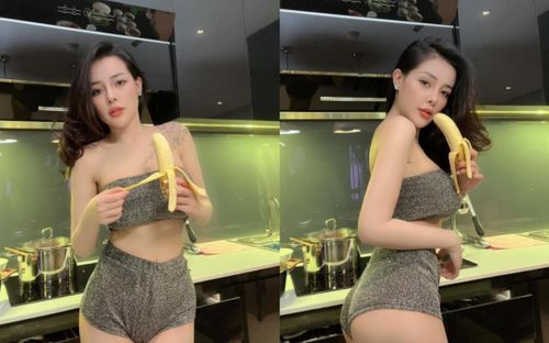 Ngân 98 gây phẫn nộ khi đăng ảnh mặc 'mát mẻ', cầm chuối uốn éo
