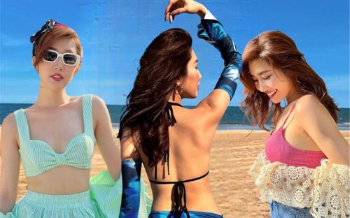 Thuý Ngân diện bikini 'cánh bướm' khoe đường cong cơ thể nhưng làn da của người đẹp mới là điều gây chú ý
