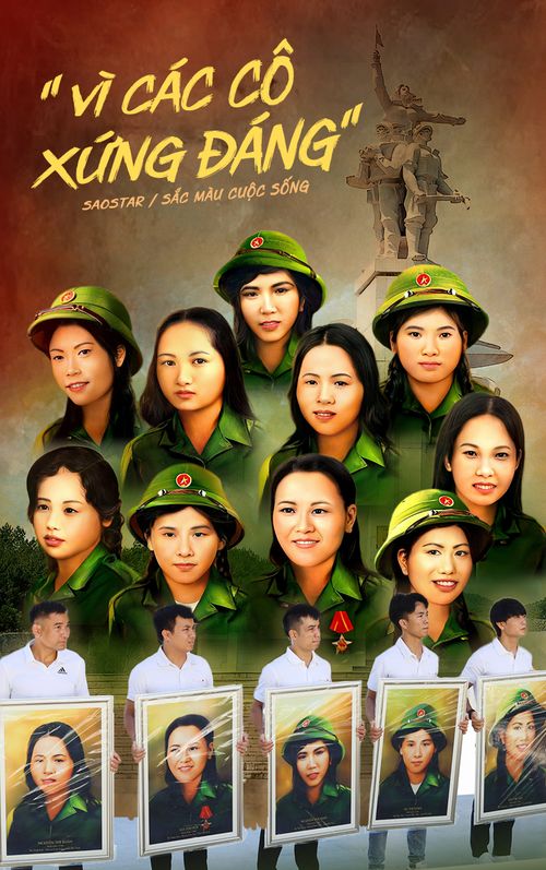 Nhóm phục dựng ảnh liệt sĩ và 10 cô gái mở đường ở ngã ba Đồng Lộc nhân dịp 2/9: 'Vì các cô xứng đáng'